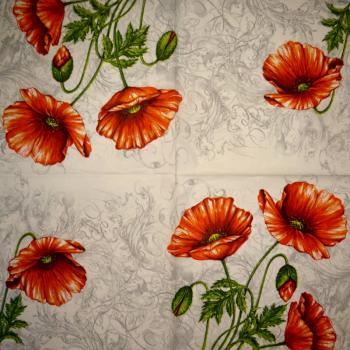 121 Anemones, Poppy - 3-ply (weiß) - Maki